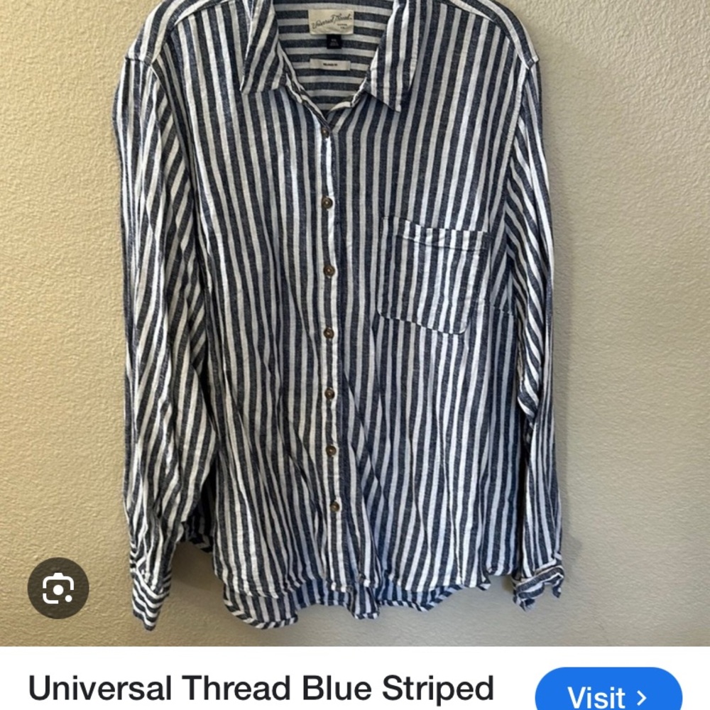 Universal Thread Blue Casual Button Down Shirt L